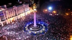 Drone Shots Show Tbilisi Filled With Saakashvili Supporters