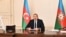 Azerbaijan -- President Ilham Aliyev addresses a virtual summit of the Commonwealth of Independent States, October 15, 2021