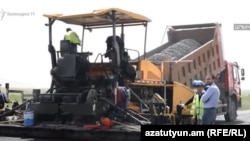 Armenia - Road works in Shirak province.