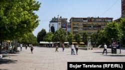 Sheshi Zahir Pajaziti në Prishtinë, më 27 qershor 2025.