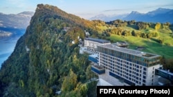 The Burgenstock resort above Lake Lucerne -- site of potential US-Iran talks.