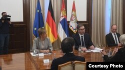 Vučić i Rot razgovarali su o nastavku političke i ekonomske saradnje sa Nemačkom, kao i o napretku koji je Srbija ostvarila u raznim oblastima, Beograd, 21 oktobar 2021.