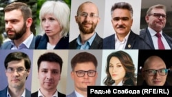 A combo photo of Belarusian lawyers whose licenses were revoked by the authorities in 2021.