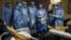 Medics wearing personal protective equipment work in the intensive care unit for COVID-19 patients in the Moscow Sklifosovsky emergency hospital on October 20.