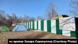 Лагерь протестующих против строительства храма на месте парка, Иркутск