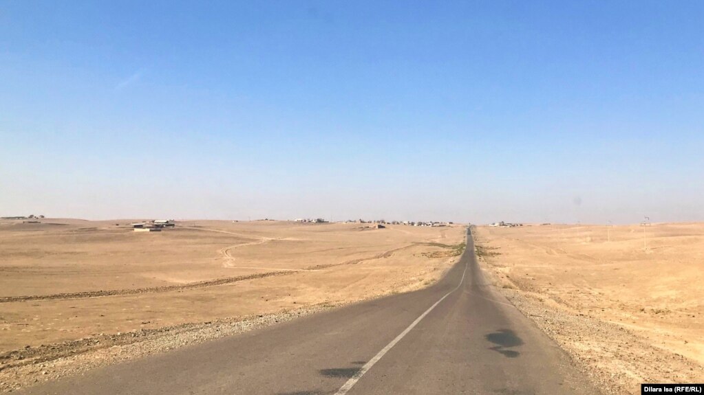 Дорога в село Алимтау. Туркестанская область, 14 октября 2021 года