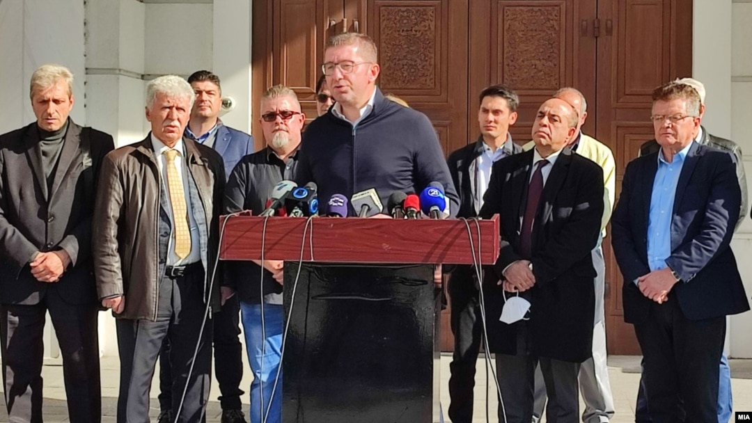 Лидерот на опозициската ВМРО-ДПМНЕ Христијан Мицкоски