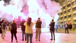 Прослава на победата на локалните избори пред штабот на ВМРО-ДПМНЕ во Скопје