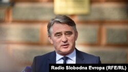 Predsjedavajući Predsjedništva Bosne i Hercegovine Željko Komšić na konferenciji za medije 18. oktobra 2021.