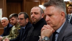 Chief Ukrainian negotiator Rustem Umerov (second from right) met with US officials in Florida (file photo).