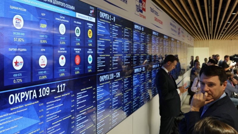Russia Announces Election Results Cementing Putin's Power; EU Slams 'Veneer Of Democracy'