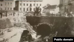 Засклеплення русла Полтви, фото XIX століття