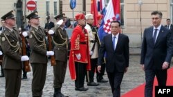 Bolja ekonomska i politička suradnja, poruka je premijera Kine i Hrvatske (Zagreb, 10. travnja 2019.)