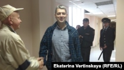 Bespalov during a court case in Irkutsk, where he ran the headquarters for the late opposition leader Aleksei Navalny