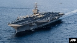 The USS Abraham Lincoln aircraft carrier is leading a naval strike force that has been deployed to regional waters near Iran. (file photo)
