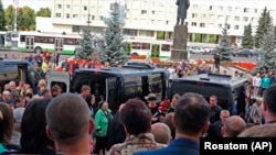 La funeraliile celor cinci ingineri uciși în explozia rachetei, Sarov, 12 august 2019