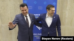 Zaev i Cipras u Sofiji, 17. maj 2018.