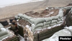 Amenia - An Armenian army position on the border with Azerbaijan, 30Dec2015.