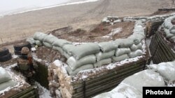 Amenia - An Armenian army position on the border with Azerbaijan, 30Dec2015.