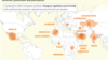 Мапа на земји во кои биле шпионирани новинари, политичари и активисти преку програмата Пегаз