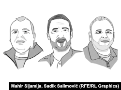 Rusmir Halilović (desno), Sadmir Nukić (u sredini) i Mladen Kojić iz Srebrenice.