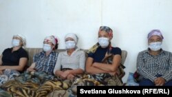 Участницы голодовки в Астане. 6 августа 2014 года.