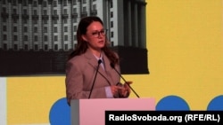 Юлія Свириденко, прем'єрка України. Презентація програми дій уряду. Київ, 18 серпня 2025 року