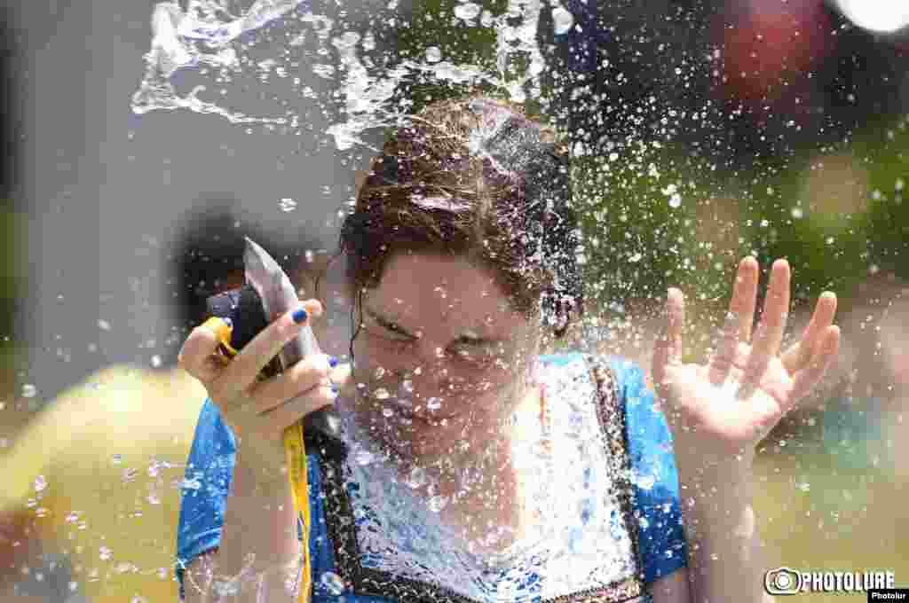 Residents of Yerevan celebrate Vardavar on July 27.