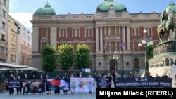 Protest "Pamtimo žene silovane u ratu" u Beogradu povodom Međunarodnog dana borbe protiv seksualnog nasilja u konfliktima