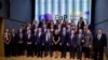 Foreign ministers pose for a family picture after a joint Foreign Affairs Council/Eastern Partnership meeting at the European Council in Brussels in May 2019.