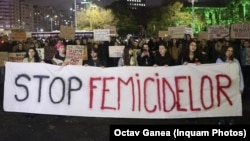 Protest împotriva femicidului. Noiembrie, 2025. București