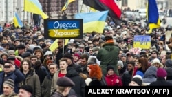 Антивоенный митинг в Одессе, 2 марта 2014.