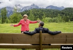 Angela Merkel i Barack Obama tokom summita G7 u Njemačkoj 8. juna 2015.