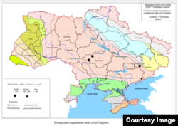 Карта запасів літію із офіційного сайту компанії «Держгеонадра»