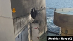 Последствия удара по судну Lady Maris