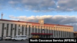 Railway station in Makhachkala, Dagestan, Makhachkala