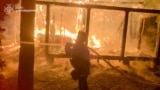 The aftermath of a Russian attack in Ukraine's Kharkiv region on October 12