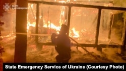 Украинанын Харьков облусуна жасалган түнкү чабуулдардын кесепети. 12-октябрь, 2025-жыл.
