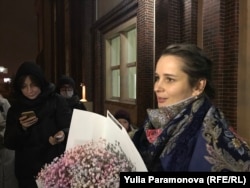 Элина Сушкевич после оправдательного приговора в Калининграде