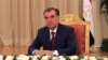 Tajik President Emomali Rahmon's campaign team apparently draws its inspiration from the leaders of Ukraine and Russia. 