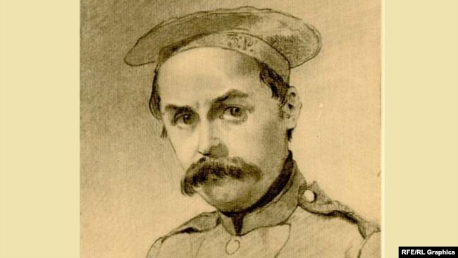 Deo autoportreta Tarasa Ševčenka iz perioda izgnanstva, 1847.