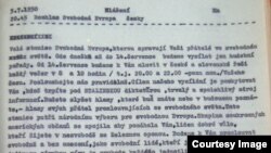 Document On RFE First Czech Broadcast 1