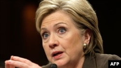 Hillary Clinton testifies before the Senate Foreign Relations Committee.