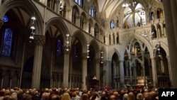 Slujba religioasă memorială de la Catedrala Nidaros din Trondheim