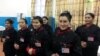 Обитатели «образовательного центра» в Хотане во время визита иностранных журналистов, Синьцзян, 5 января 2019 года.