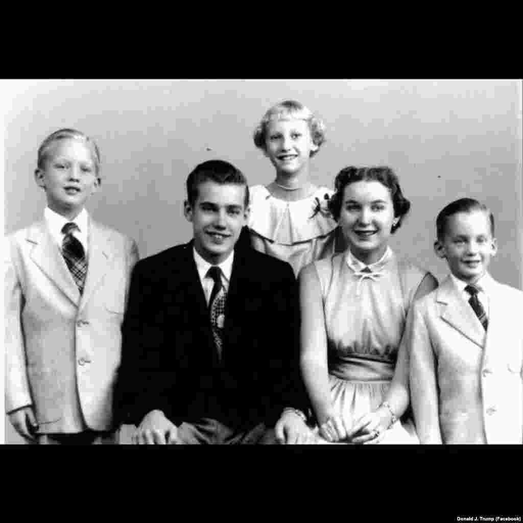 Trump (left), the fourth of five children, poses for a family photo. His father, Fred Trump,&nbsp;was a successful New York real estate developer who loaned his son millions to help him start and build his business empire.
