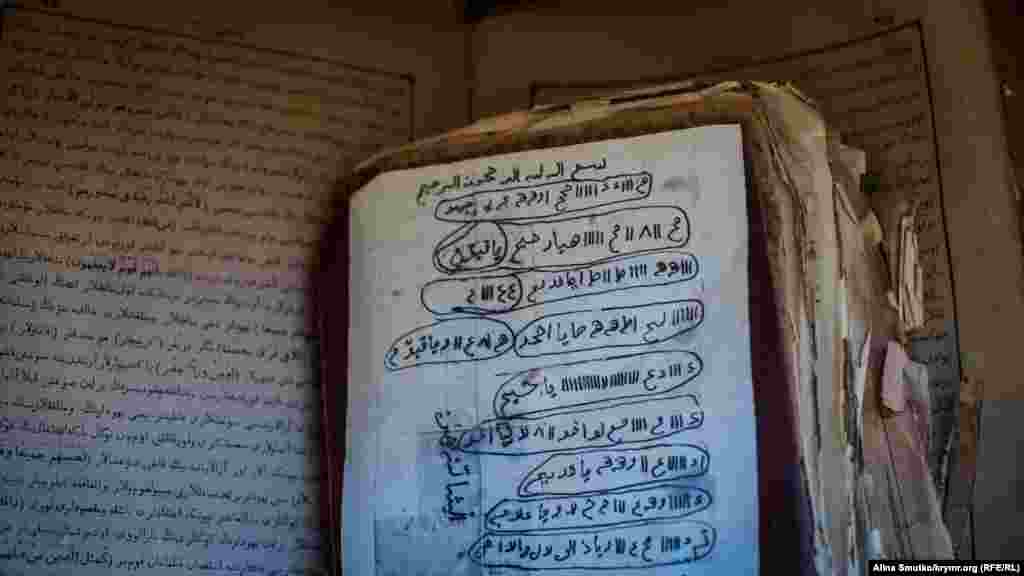 Книги и уцелевшие их части на арабском языке, предположительно, религиозная литература крымских татар разных времен