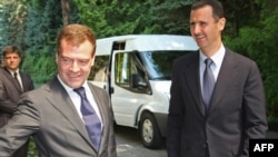 Russian Russian President Dmitry Medvedev (left) met with Syrian President Bashar al-Assad in Sochi in 2008.