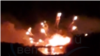 Скриншот с видео, на котором запечатлен вероятный удар по мосту в районе Раздольного в Крыму