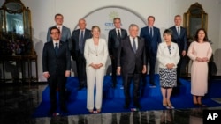 Ministri vanjskih poslova G7 na sastanku na italijanskom ljetovalištu Kapri na jugu Italije, 18. aprila 2024.